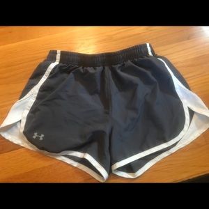 Under Armor Gray and White Athletic Shorts